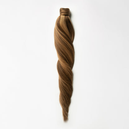 Clip in Ponytail - Warm Brown Mix 4/7