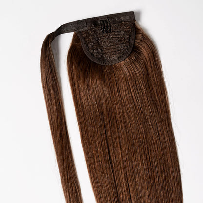 Clip in Ponytail - Warm Brown 4